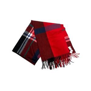 J Crew, Scarf, New, Red, Gray, and Blue, KB469